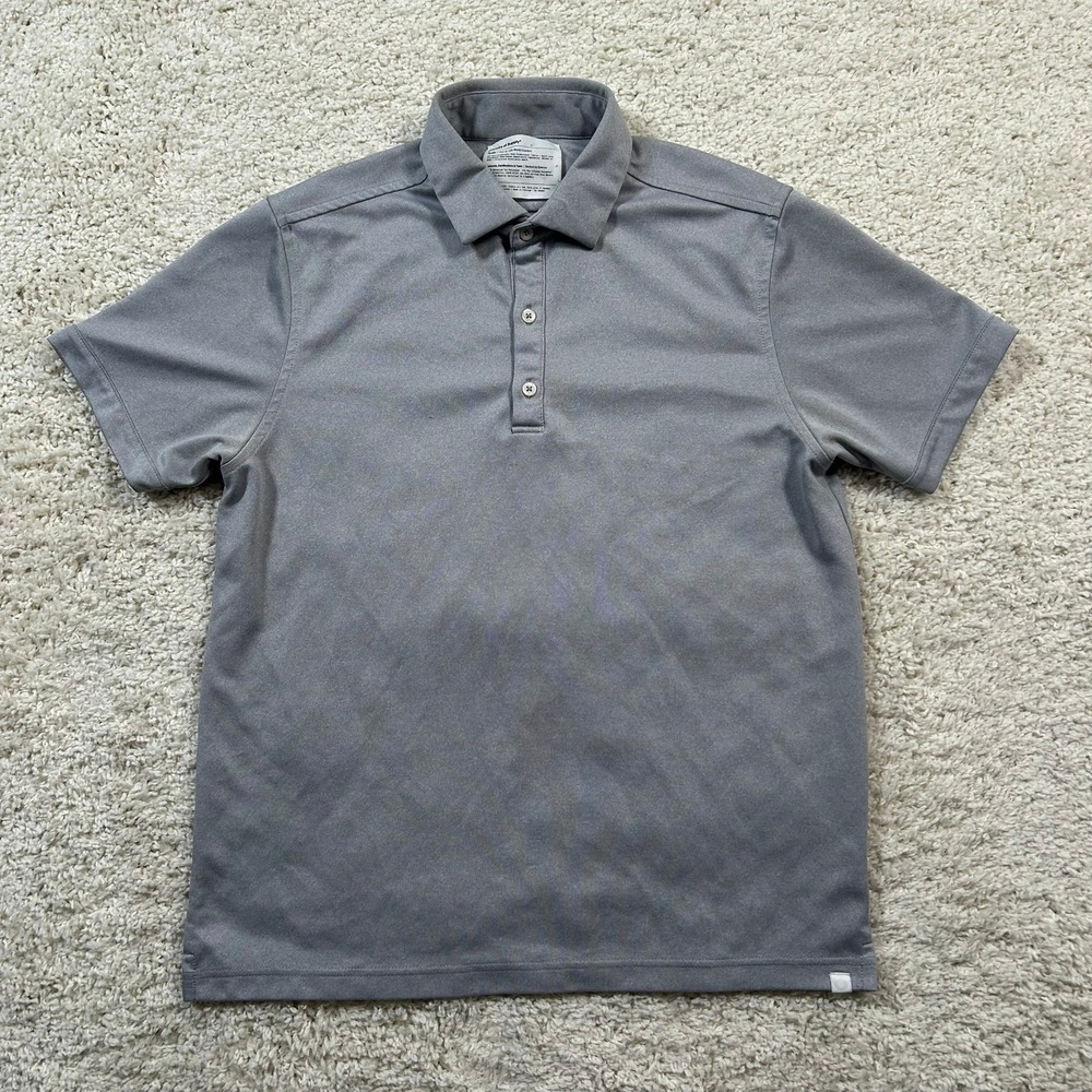 Ministry of Supply Apollo Polo Large Grey Short Sleeve Breathable Tech Shirt
